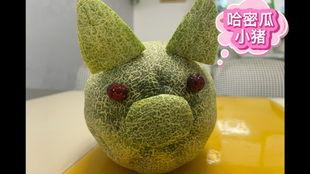 猪吃哈密瓜配音视频,配音视频萌态十足